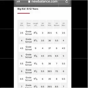 Balance Kids New Balance Size Chart Womens New Balance Shoes New